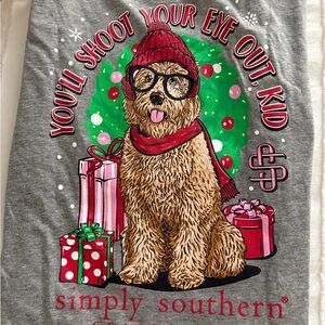 Simply Southern Gray Holiday Dog T-Shirt